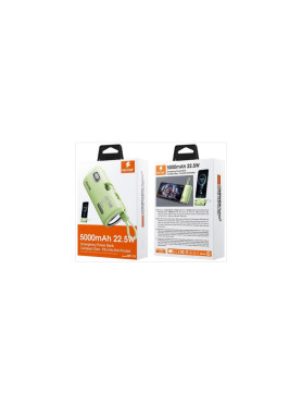 WK WP-19 Power Bank 5000mAh 22.5W με 2 Θύρες USB-C Πράσινο
