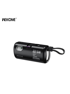 WK WP-19 Power Bank 5000mAh 22.5W με 2 Θύρες USB-C Μαύρο