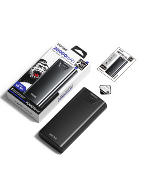 WK WP-121 Power Bank 20000mAh με 2 Θύρες USB-A Μαύρο