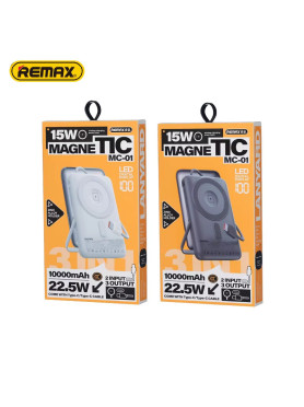Remax MC-01 MagSafe Power Bank 10000mAh με Θύρα USB-C Μπεζ