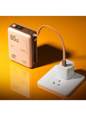 WK WP-117 Power Bank 20000mAh 65W με Θύρα USB-C Power Delivery Ροζ