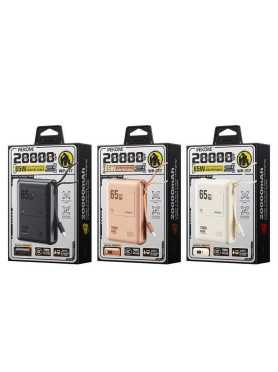 WK WP-117 Power Bank 20000mAh 65W με Θύρα USB-C Power Delivery Ροζ