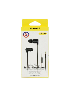 Awei PC-21 In-ear Handsfree με Βύσμα 3.5mm Γκρι