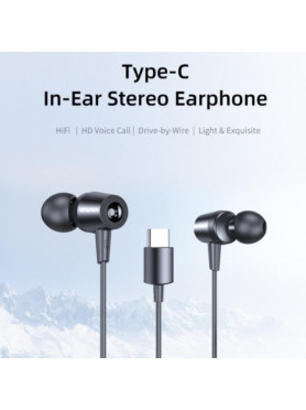 Awei TC-1 Type-C In-ear Handsfree με Βύσμα USB-C Μαύρο