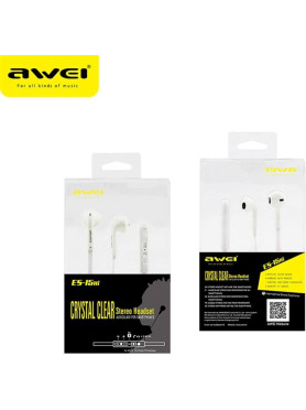Awei ES-15hi In-ear Handsfree Ακουστικά με Βύσμα 3.5mm Λευκό