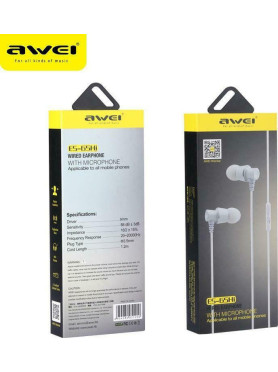 Awei ES65hi In-ear Handsfree με Βύσμα 3.5mm Λευκό