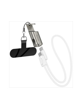 Hoco USB 2.0 Cable USB-C male - USB-C 60W PD Λευκό 0.35m