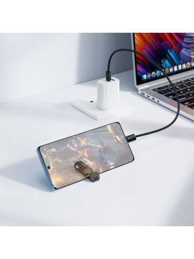 Hoco USB 2.0 Cable USB-C male - USB-C 60W PD Λευκό 0.35m