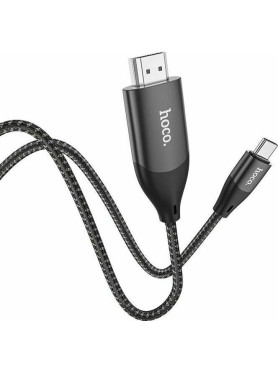 Hoco Cable HDMI male - USB-C male 2m Γκρι Κωδικός: UA16