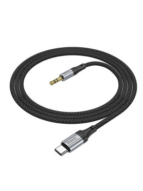 Hoco UPA26 Braided USB 2.0 Cable USB-C male - 3.5mm Μαύρο 1m