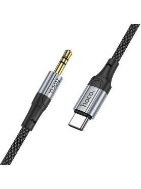 Hoco UPA26 Braided USB 2.0 Cable USB-C male - 3.5mm Μαύρο 1m