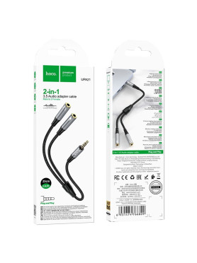 Hoco UPA21 Μετατροπέας 3.5mm male σε 3.5mm 2x female 1τμχ