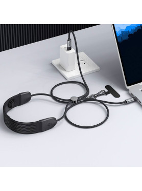 Hoco Braided USB 2.0 Cable USB-C male - USB-C 100W 1.4m 112122