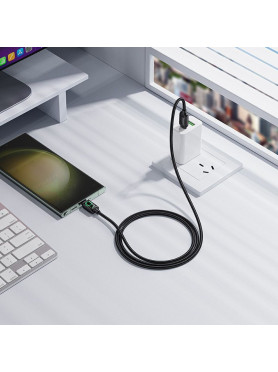 Hoco USB 2.0 Cable USB-C male - USB-C 60W Μαύρο 1.2m HOC-671392