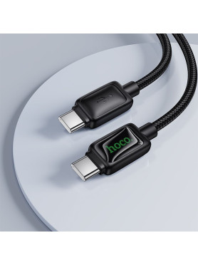 Hoco USB 2.0 Cable USB-C male - USB-C 60W Μαύρο 1.2m HOC-671392