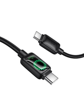 Hoco USB 2.0 Cable USB-C male - USB-C 60W Μαύρο 1.2m HOC-671392