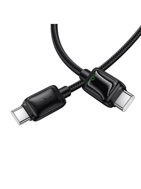 Hoco USB 2.0 Cable USB-C male - USB-C 60W Μαύρο 1.2m HOC-671392