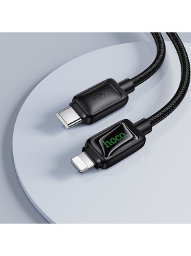 Hoco USB-C to Lightning Cable 30W Μαύρο 1.2m HOC-671361