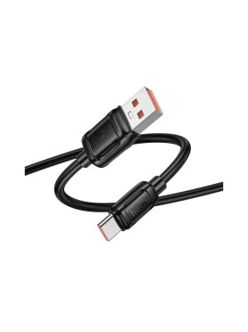 Hoco X115 USB 2.0 Cable USB-C male - USB-A 100W PD Μαύρο 1m