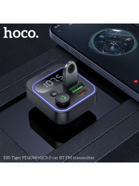 Hoco FM Transmitter Αυτοκινήτου E85 με Bluetooth / USB