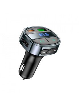 Hoco FM Transmitter Αυτοκινήτου E70 με Bluetooth / USB Metal Grey Κωδικός: 6931474765246