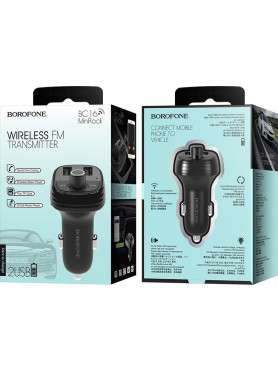 Hoco FM Transmitter Αυτοκινήτου BC16 MiniRock με USB