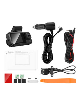 Hoco Σετ Κάμερα DVR Αυτοκινήτου 720P με Οθόνη 2" Wi-Fi & Κάμερα Οπισθοπορείας Κωδικός: DV15