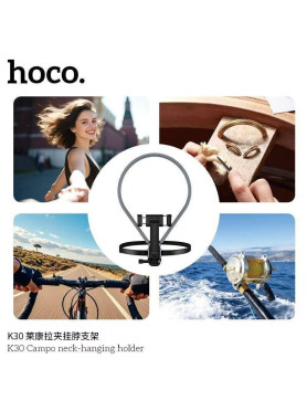 Hoco K30 Βάση Λαιμού για Κινητό σε Μαύρο χρώμα