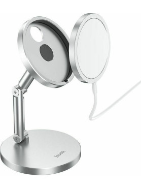 Hoco PH39 Βάση Φόρτισης MagSafe σε Ασημί χρώμα