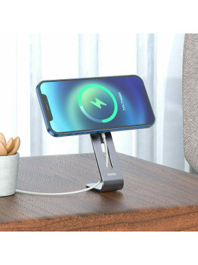 Hoco PH44 Βάση Φόρτισης MagSafe σε Γκρι χρώμα