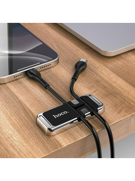 Hoco Βάση Κινητού Αυτοκινήτου Carry Winder Magnetic Dashboard CA77 με Μαγνήτη Γκρι