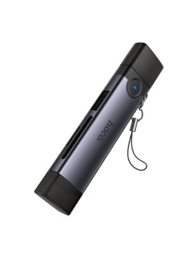 Hoco Card Reader Lightning USB 2.0 Type-C για SD/microSD Γκρι Κωδικός: HB56B