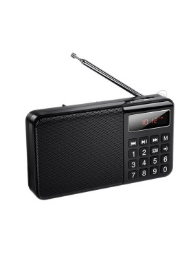 Hoco HI50 Επιτραπέζιο Ραδιόφωνο Μπαταρίας με Bluetooth και USB Μαύρο