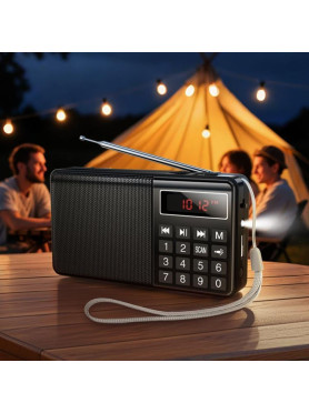 Hoco HI50 Επιτραπέζιο Ραδιόφωνο Μπαταρίας με Bluetooth και USB Μαύρο