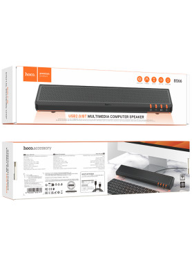 Hoco BS66 Ασύρματα Ηχεία Υπολογιστή 2.0 με Bluetooth και Ισχύ 6W σε Μαύρο Χρώμα