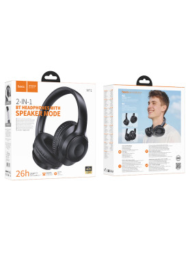 Hoco W71 Ασύρματα Bluetooth Over Ear Ακουστικά με 26 ώρες Λειτουργίας Μαύρα