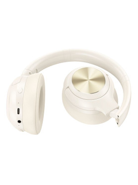 Hoco W54 Ασύρματα / Ενσύρματα Over Ear Ακουστικά με 30 ώρες Λειτουργίας Milky White