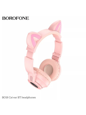 Cat Ears Y47 Ασύρματα Bluetooth On Ear Ακουστικά Ροζ
