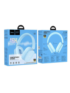 Hoco W51 Ασύρματα Bluetooth Over Ear Ακουστικά με 46 ώρες Λειτουργίας Μπλε