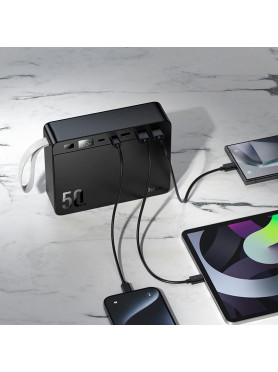 Hoco J166 Carretera Power Bank 50000mAh 22.5W με 3 Θύρες USB-A και 2 Θύρες USB-C Power Delivery / Quick Charge 2.0 / Quick Charg