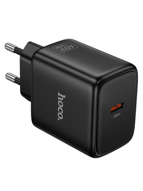 Hoco Φορτιστής Χωρίς Καλώδιο GaN με Θύρα USB-C 40W Power Delivery Μαύρος (N83)