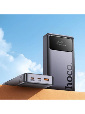 Hoco Q40 Leader Power Bank 25000mAh 65W με Θύρα USB-A και 2 Θύρες USB-C Power Delivery / Quick Charge 2.0 / Quick Charge 3.0 Γκρ