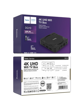 Hoco TV Box DQ10 Navio 47069-OC 4K UHD με WiFi USB 2.0 4GB RAM και 32GB Αποθηκευτικό Χώρο με Λειτουργικό Android 12.0