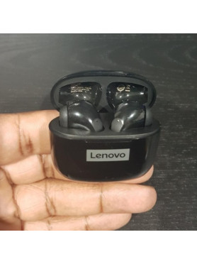 Lenovo LP40 Pro Earbud Bluetooth Handsfree Ακουστικά με Αντοχή στον Ιδρώτα και Θήκη Φόρτισης Μαύρα