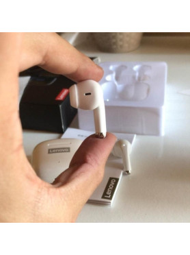 Lenovo LP40 Pro Earbud Bluetooth Handsfree Ακουστικά με Αντοχή στον Ιδρώτα και Θήκη Φόρτισης Λευκά