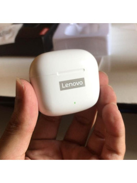 Lenovo LP40 Pro Earbud Bluetooth Handsfree Ακουστικά με Αντοχή στον Ιδρώτα και Θήκη Φόρτισης Λευκά