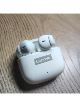 Lenovo LP40 Pro Earbud Bluetooth Handsfree Ακουστικά με Αντοχή στον Ιδρώτα και Θήκη Φόρτισης Λευκά
