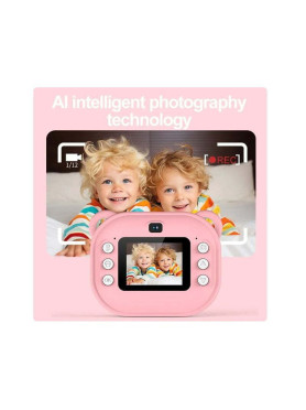 Portable mini printer Παιδική Φωτογραφική Μηχανή με Θερμική Εκτύπωση Μπλε