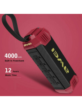 Awei Y280 Ηχείο Bluetooth 16W με Ραδιόφωνο και Διάρκεια Μπαταρίας έως 12 ώρες Κόκκινο