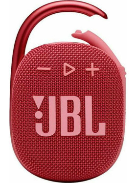 JBL Clip 4 Αδιάβροχο Ηχείο Bluetooth 5W με Διάρκεια Μπαταρίας έως 10 ώρες Κόκκινο